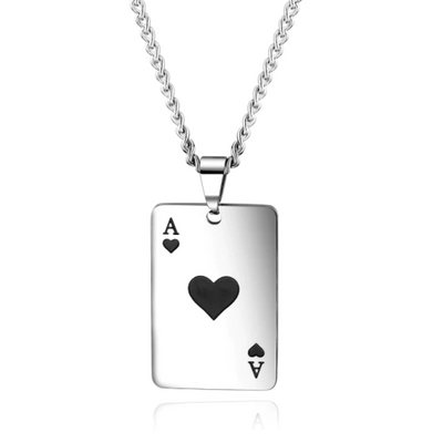 Poker Pendant + Chain